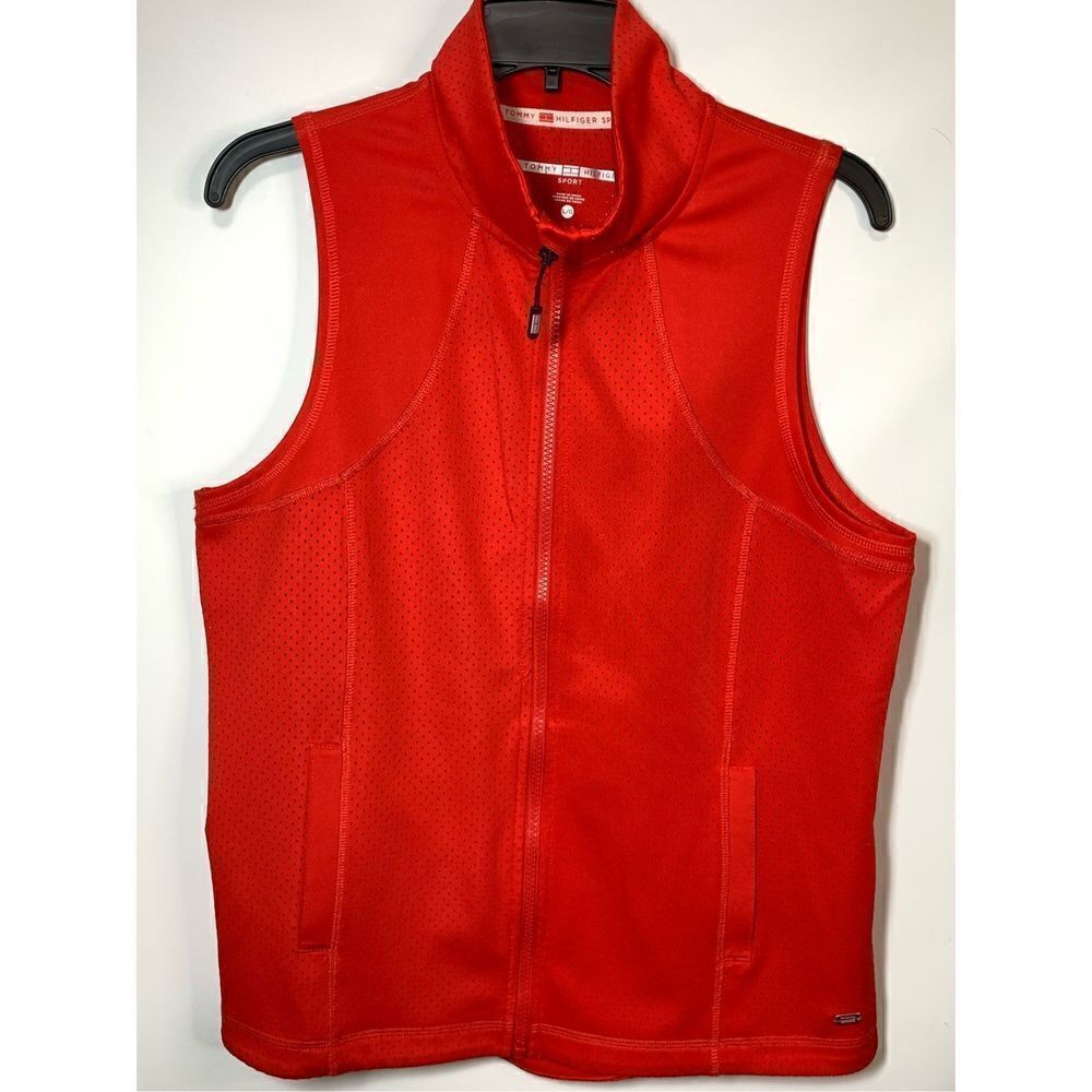 Tommy Hilfiger Sport Red Mesh Vest Size Large